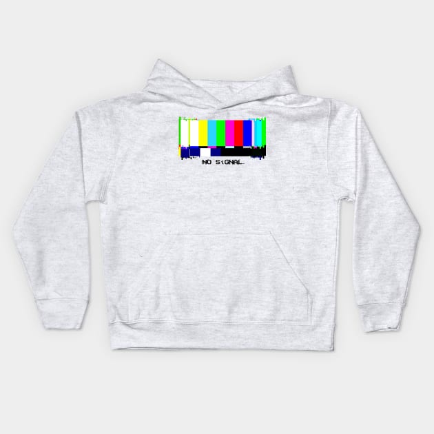 N0 Signal - Light BG Kids Hoodie by Taurus_Designs